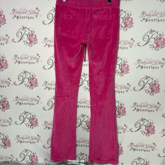 Victoria secret pink pants velour velvet pockets on bum pink with sparkly sequin - Picture 6 of 13